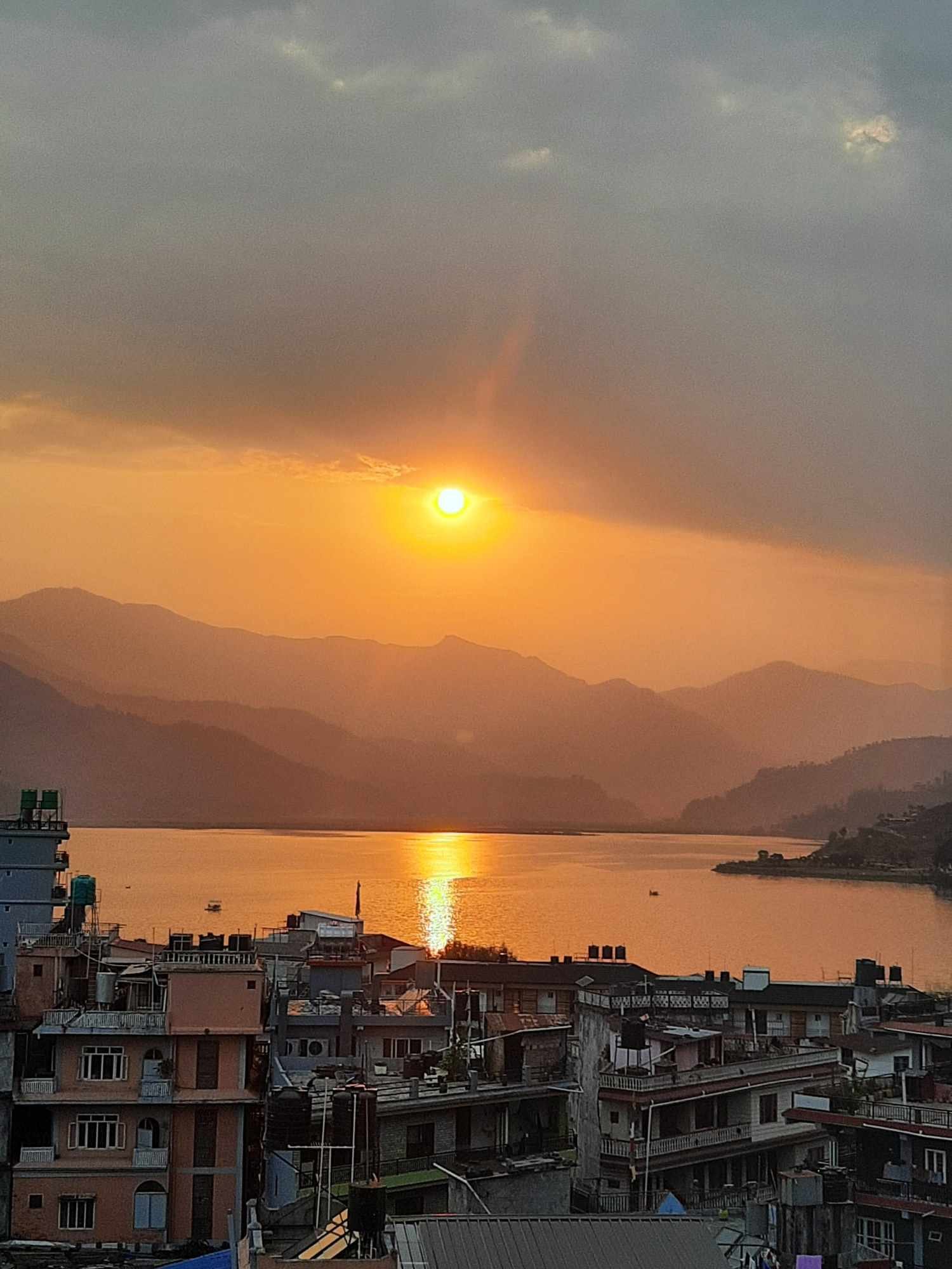 Pokhara Tourist Home_RoofTop_Sunset